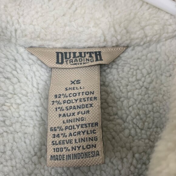 Duluth Trading Co Women’s Sherpa Lined Denim Jacket - Size XS - Picture 4 of 5